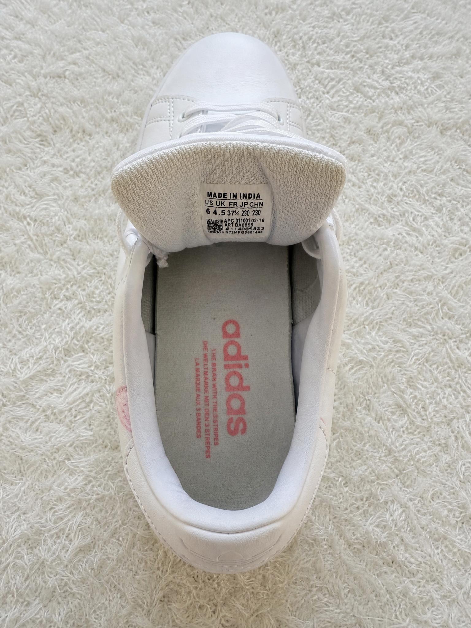 adidas White Knit Trainers BA9858 EU 37 1/3 Very Good