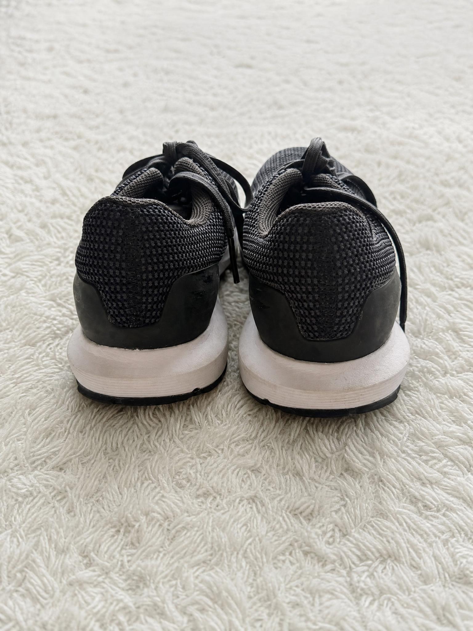 Black Mesh Trainers with White Sole - Very Good Condition