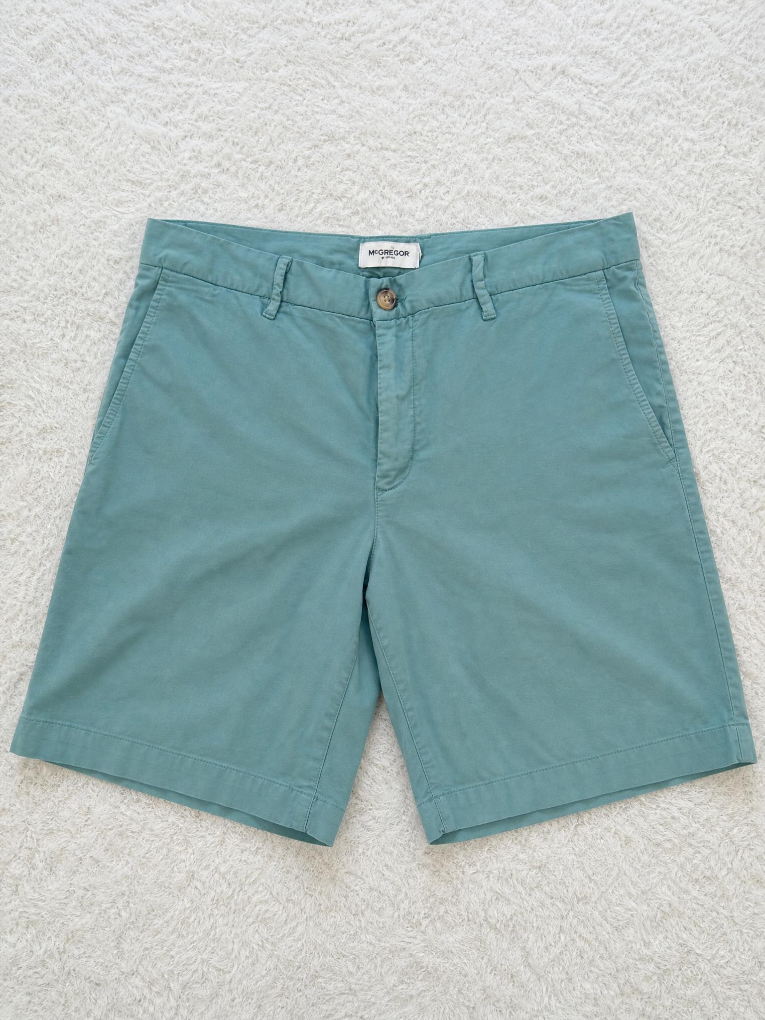 McGregor teal chino shorts – casual mid-length fit