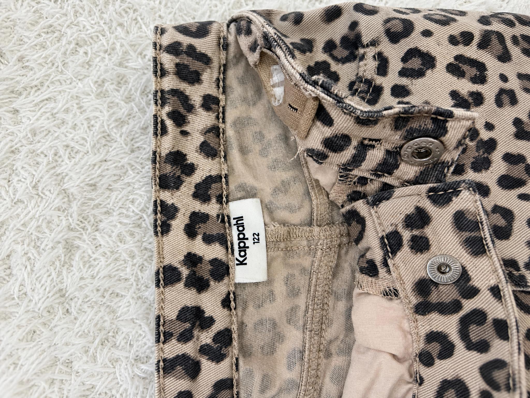 Kaporal kids leopard print trousers age 7 years, size 122