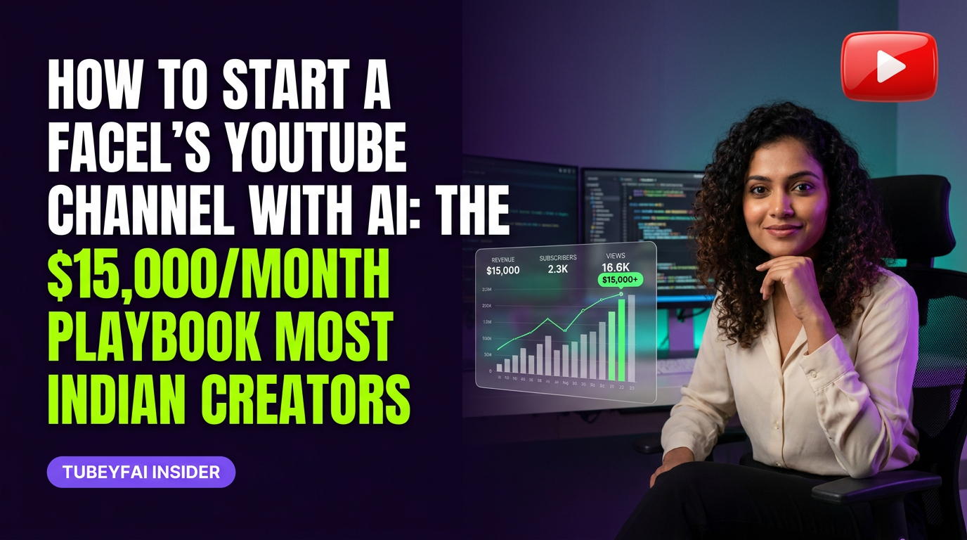 How to Start a Faceless YouTube Channel with AI: the $15,000/Month Playbook Most Indian Creators