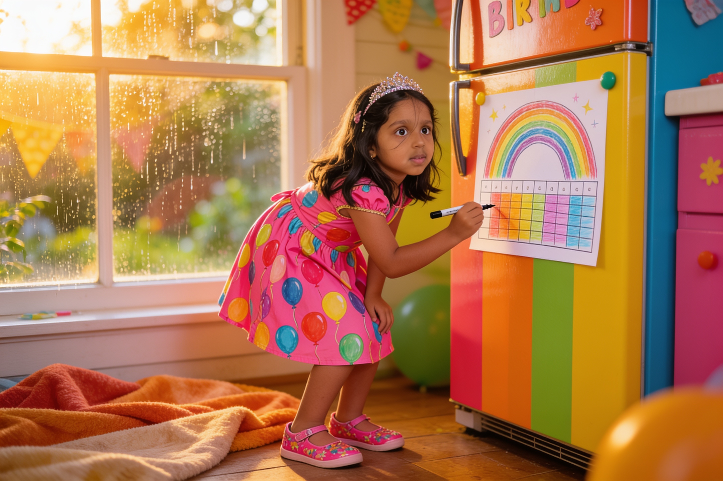 Aahana's Rainbow Chart — illustration for page 1