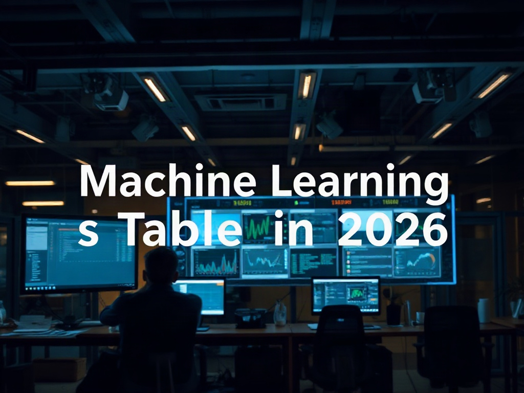 Illustration of AI-driven financial modeling emphasizing machine learning as essential in 2026