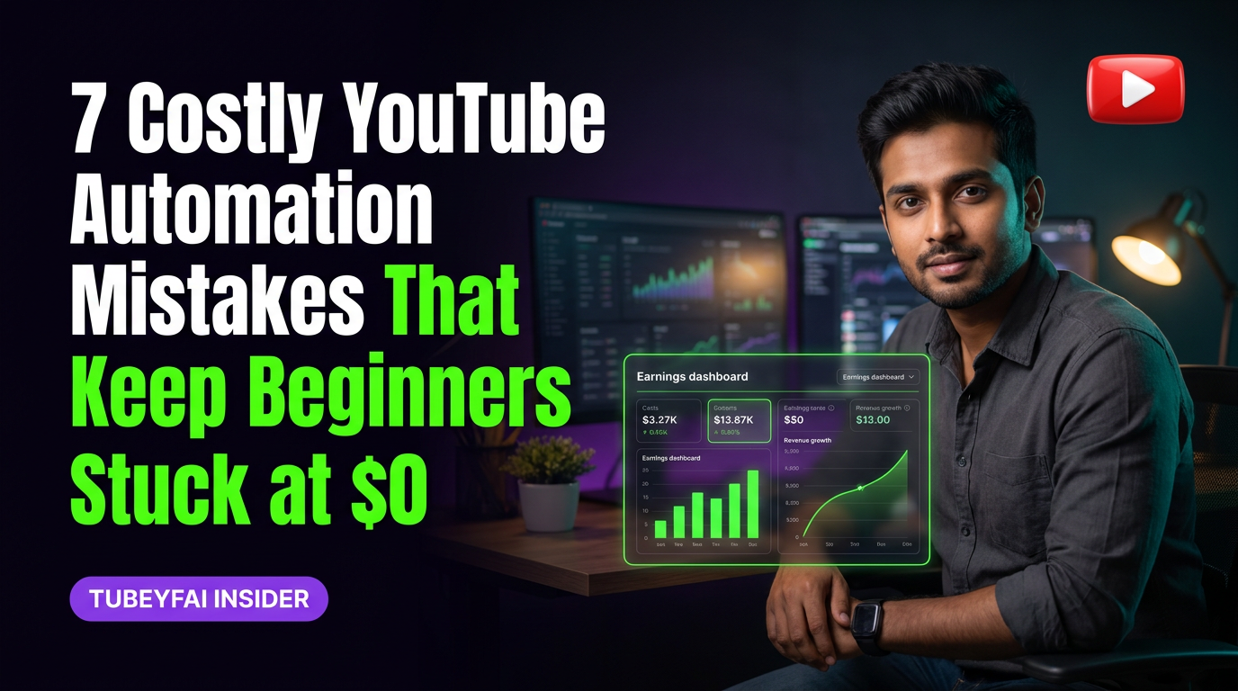 7 Costly YouTube Automation Mistakes That Keep Beginners Stuck at $0