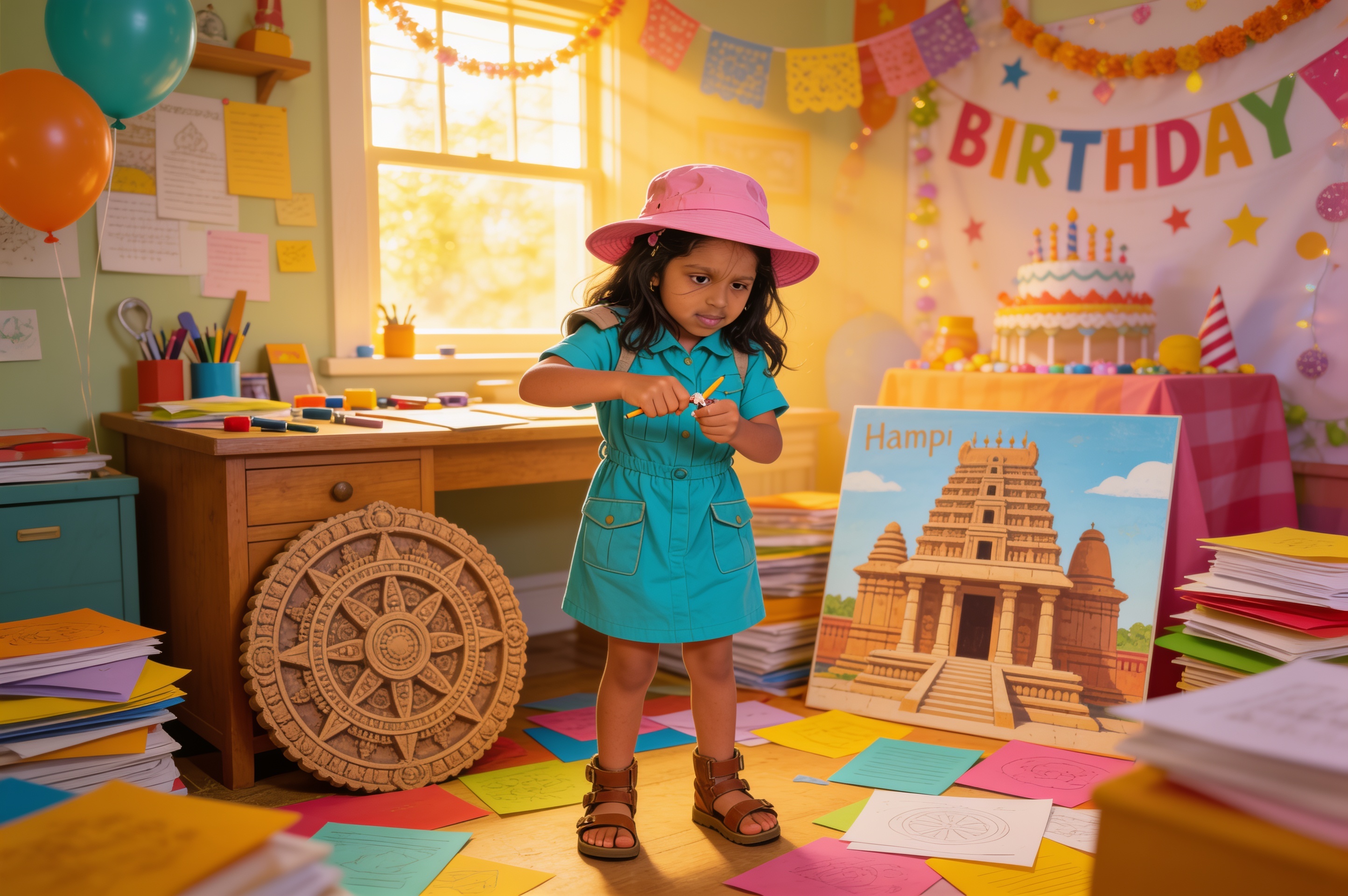 Aahana's Paper India: A Tour for Her Birthday — illustration for page 5