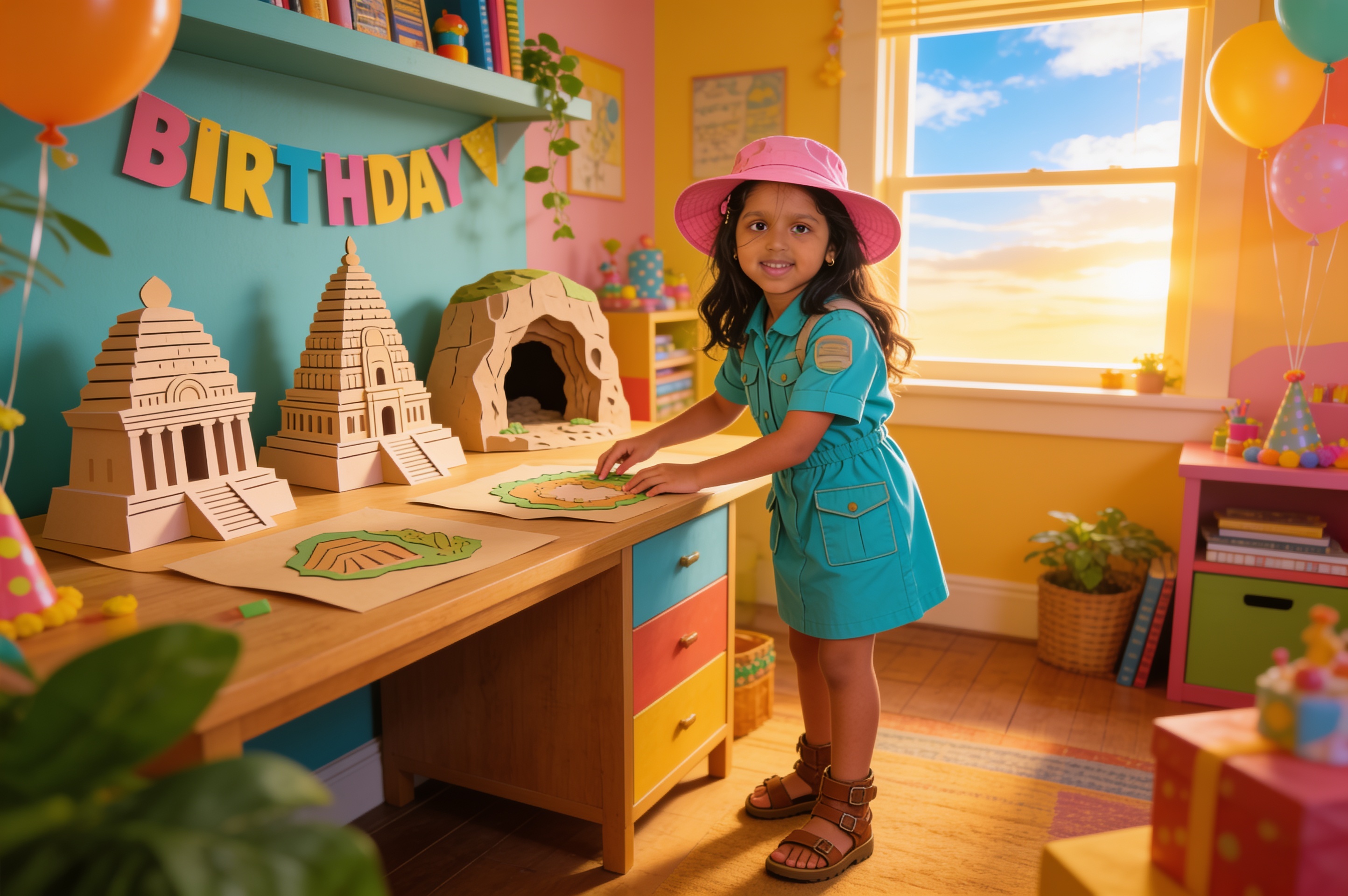 Aahana's Paper India: A Tour for Her Birthday — illustration for page 7