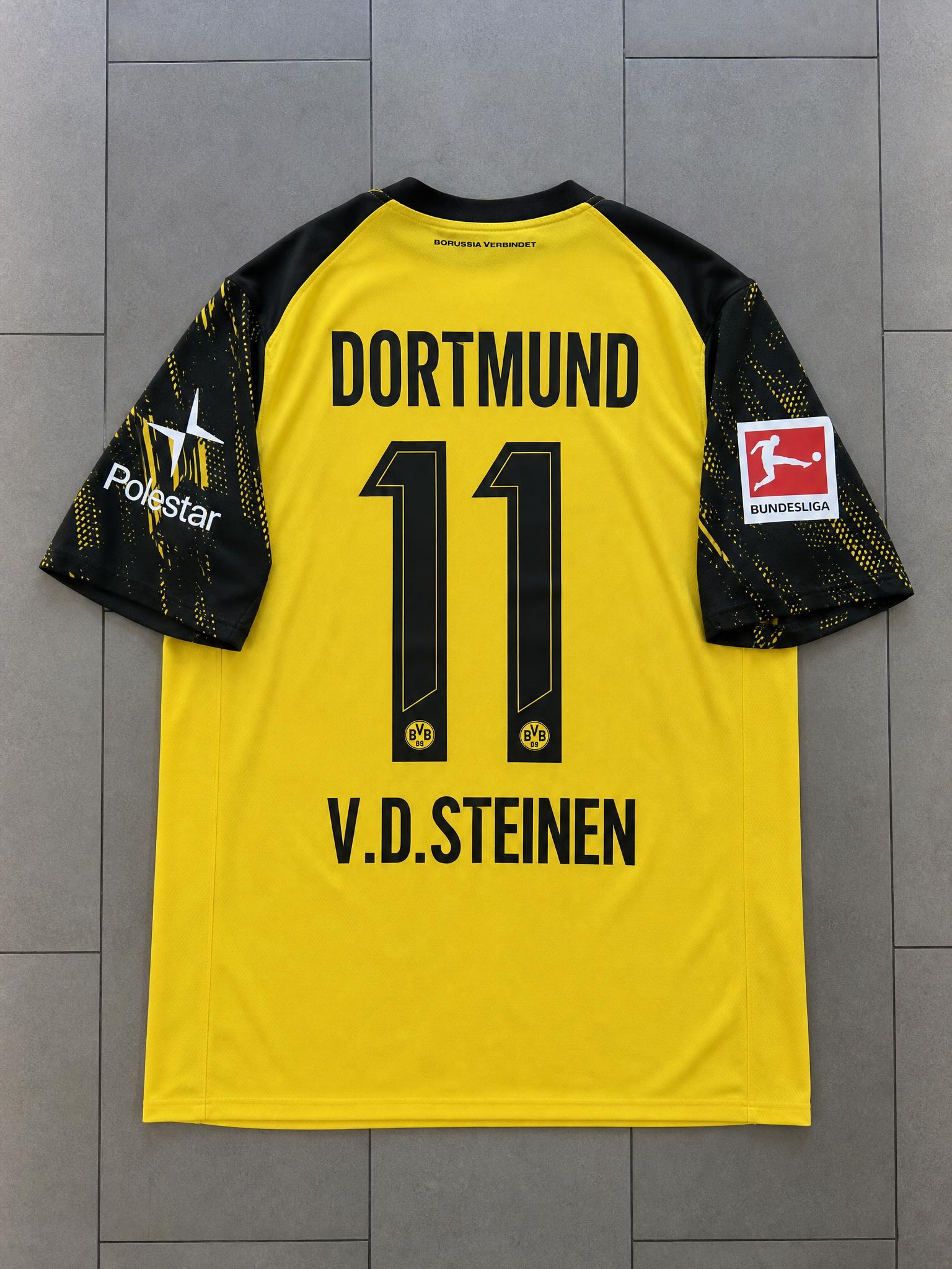 Borussia Dortmund Football Shirt #11 V.D. Steinen Yellow Black