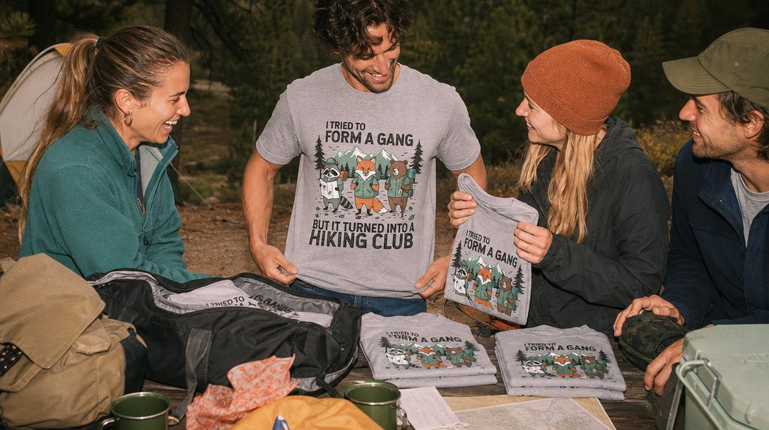 Funny animal t-shirts displayed for sale