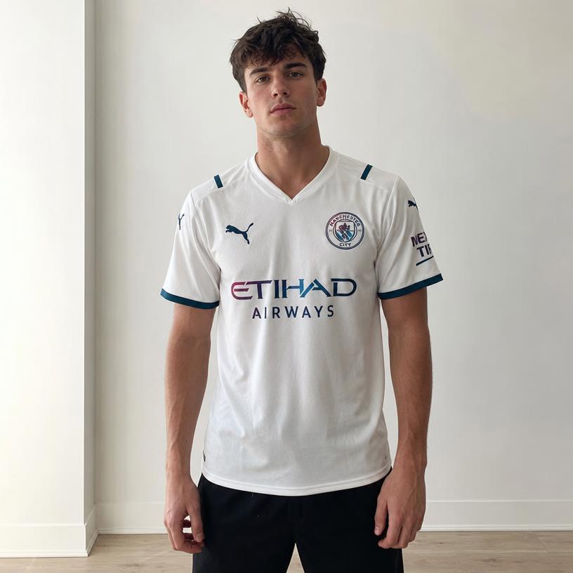 Puma Manchester City Football Shirt White Etihad Airways
