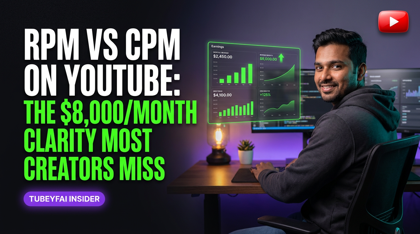 RPM vs CPM on YouTube: the $8,000/Month Clarity Most Creators Miss