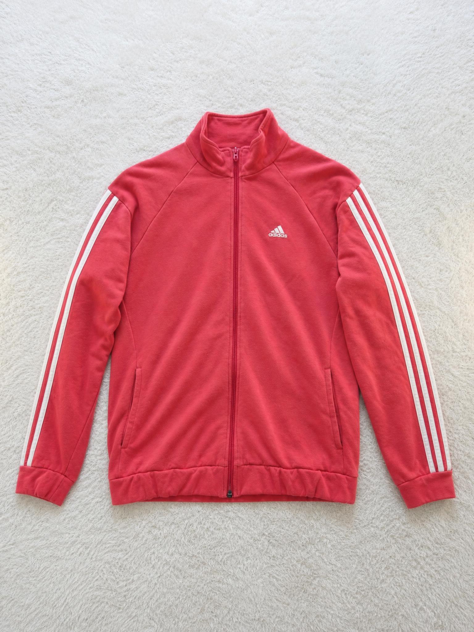 adidas Coral Pink Three Stripe Track Jacket