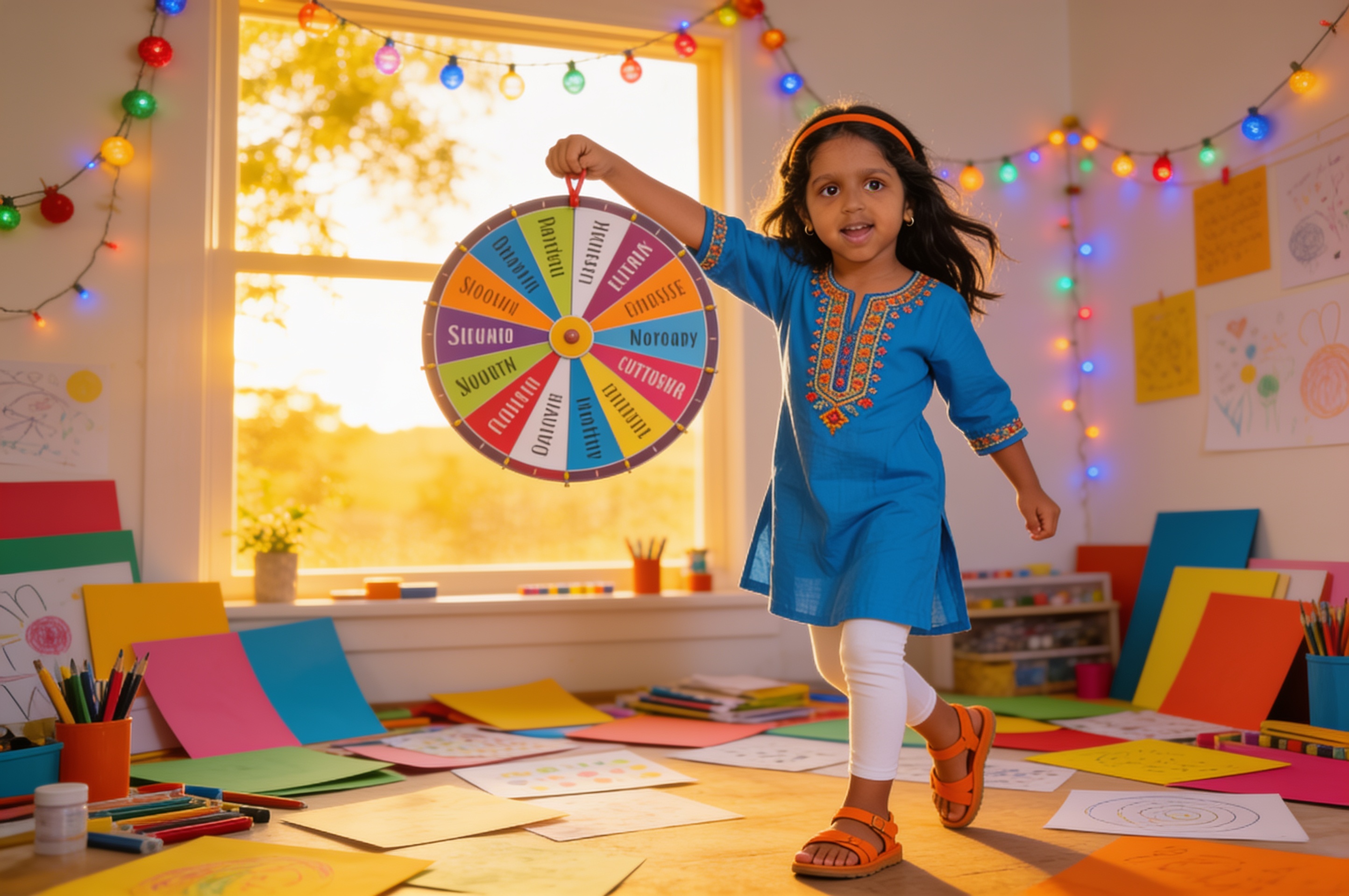 Aahana's Wheel of Words — illustration for page 5