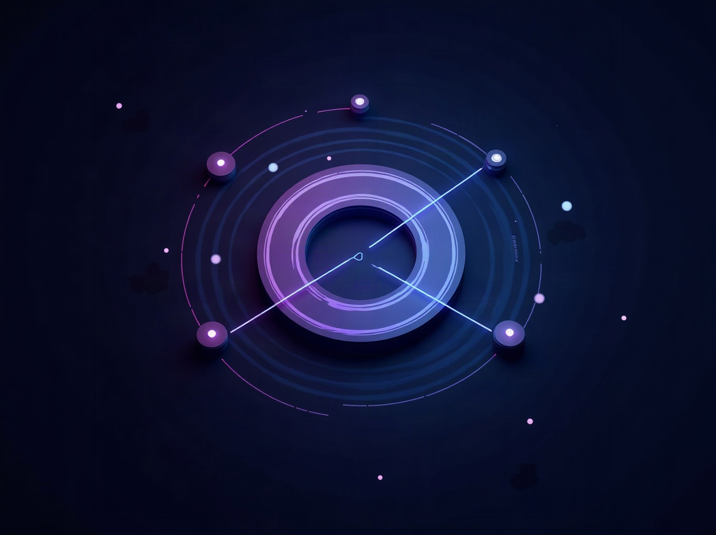 Three non-concentric credential rings surrounding one agent node, with a dotted line attempting to link them