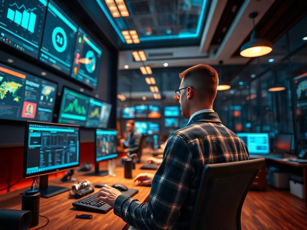 Illustration of no-code automation tools simplifying business management for non-programmers