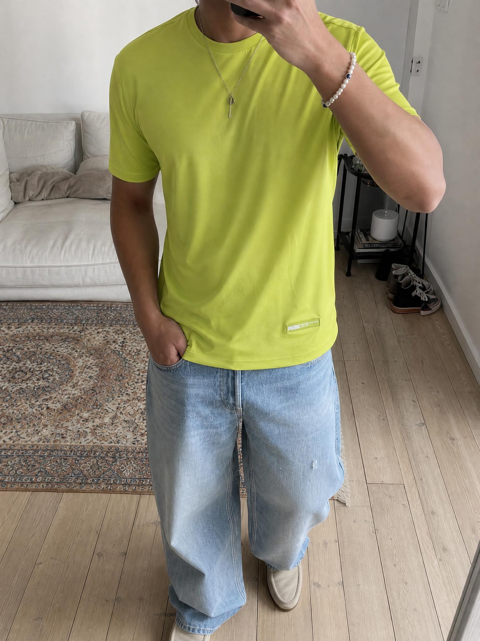 Puma neon lime performance sports T-shirt
