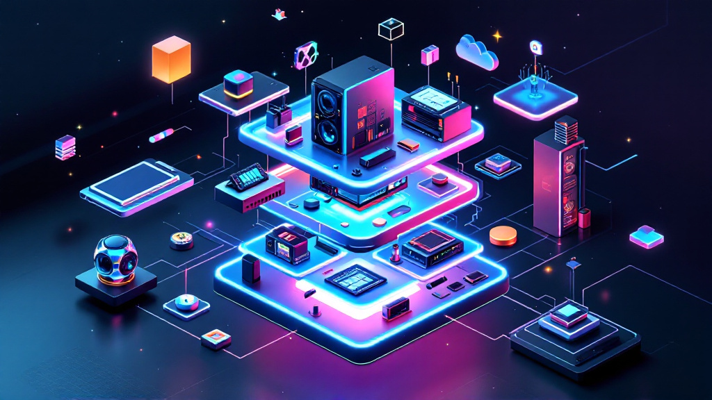 Modern home server setup with networking equipment and server racks for self-hosting enthusiasts
