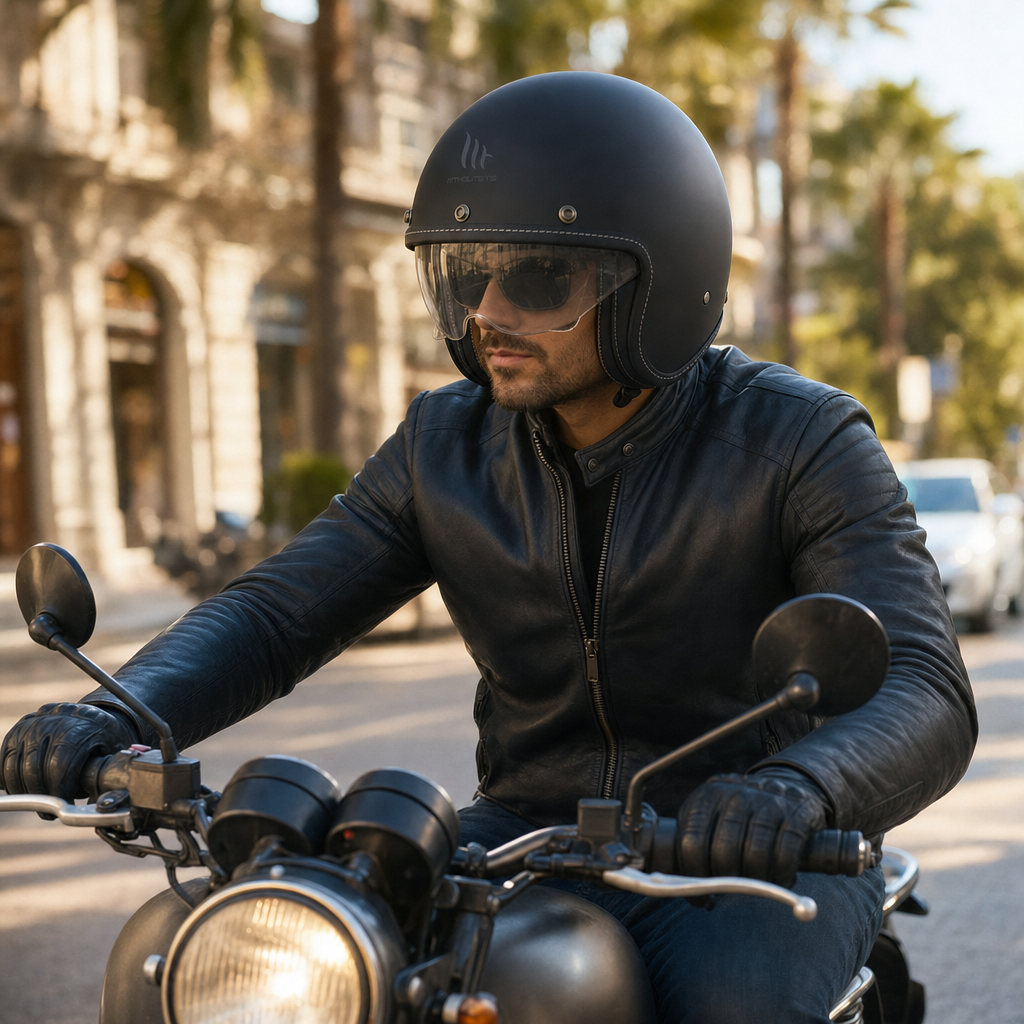 En ville sur ta Harley, il est dans son élément