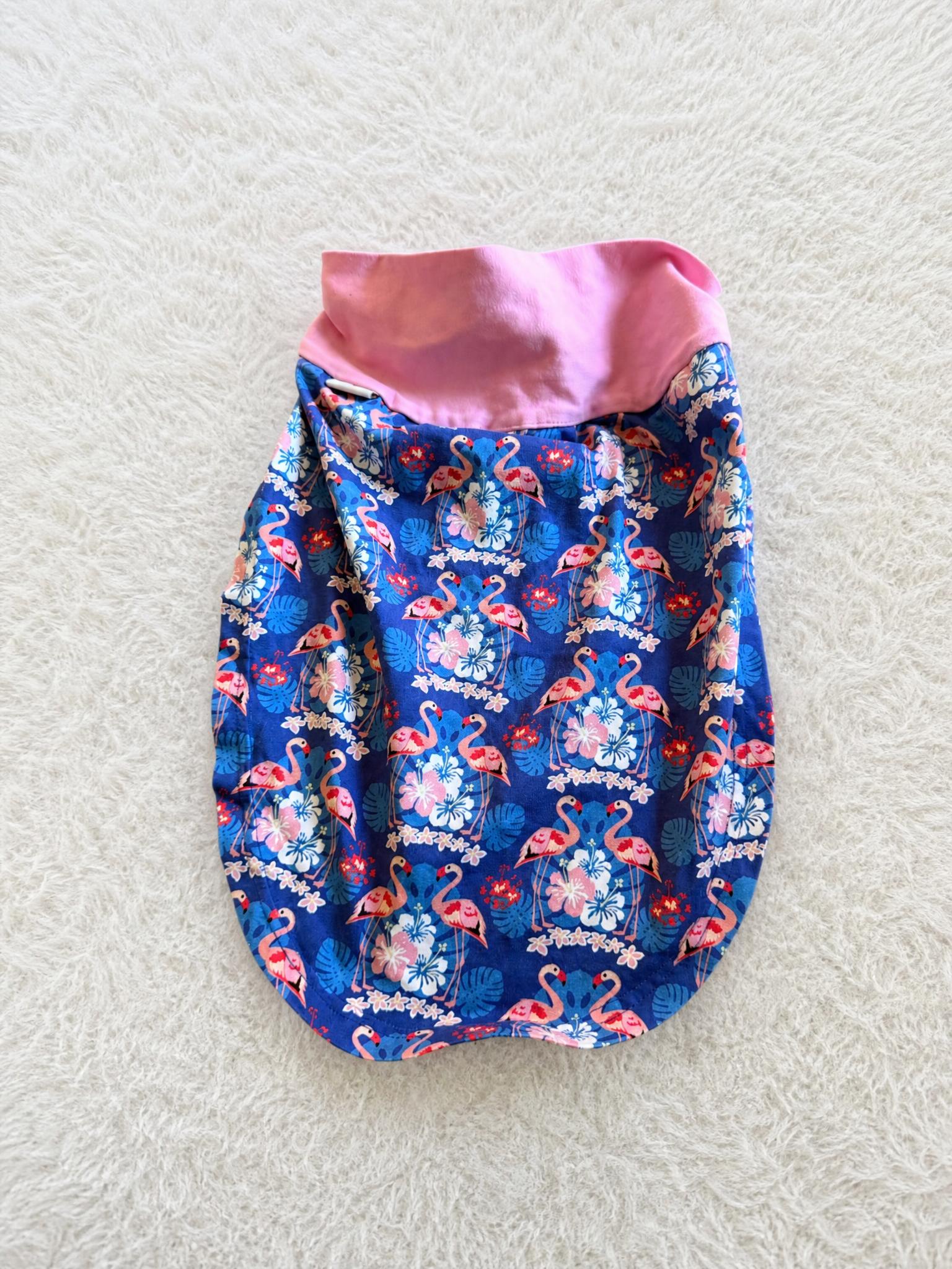 Girls’ Flamingo Print Skirt with Pink Elastic Waistband