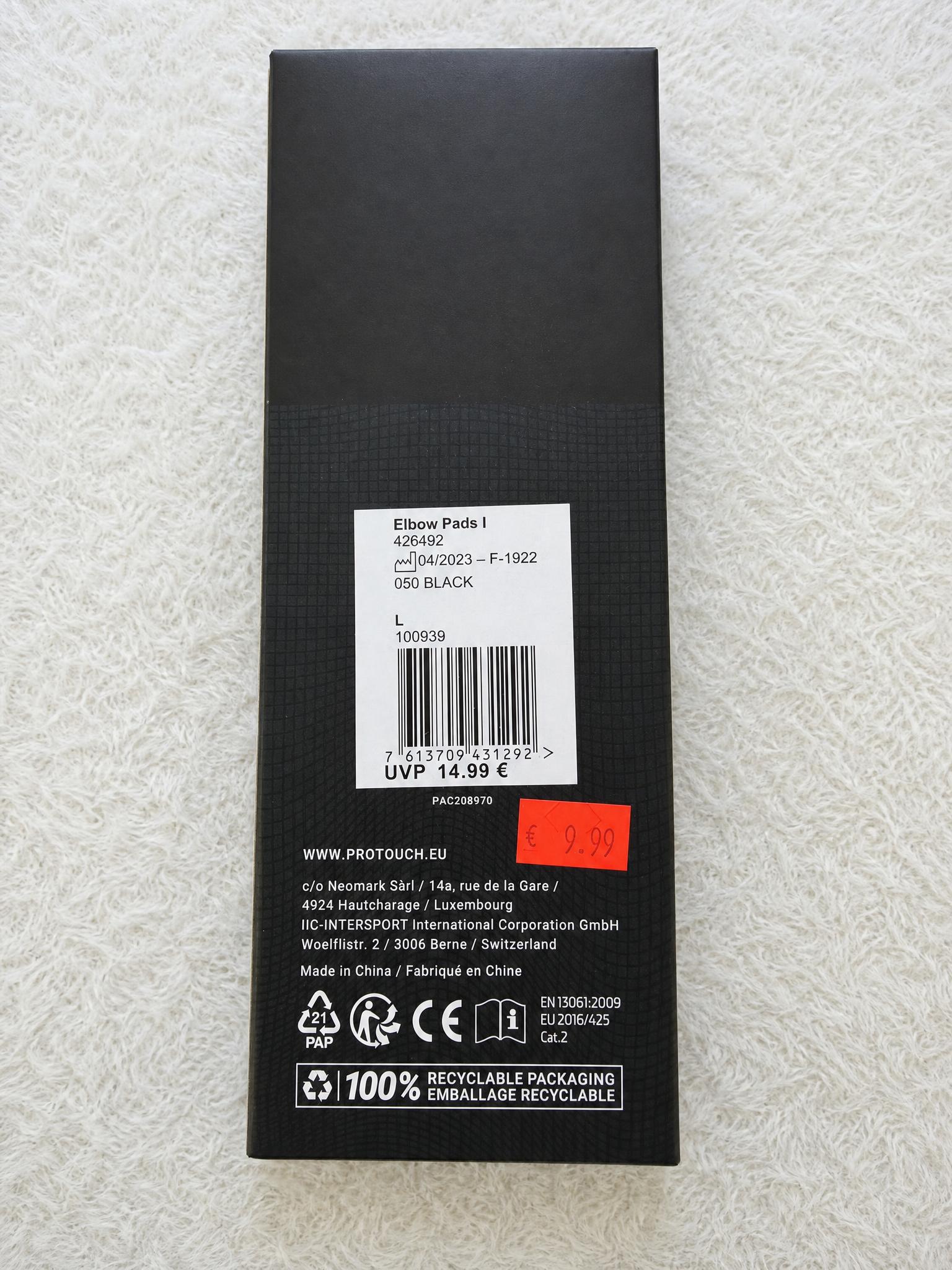 ProTouch Black Elbow Pads Size L – New