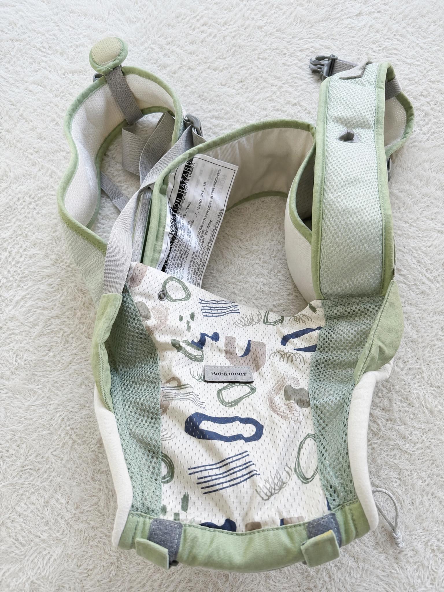 Bebamour Mint Green Baby Carrier with Padded Straps