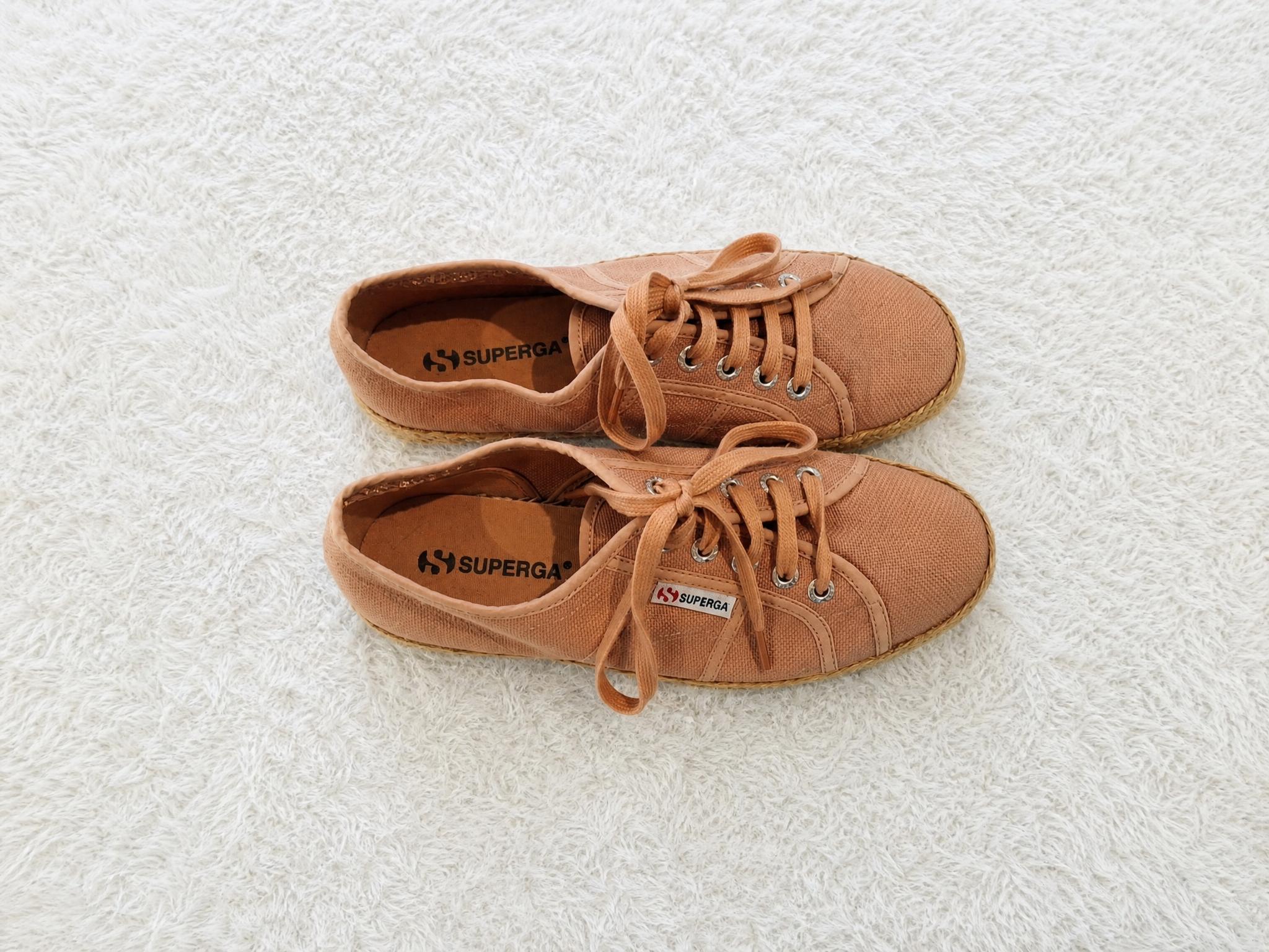Superga Pink Canvas Lace-Up Trainers – Good Condition