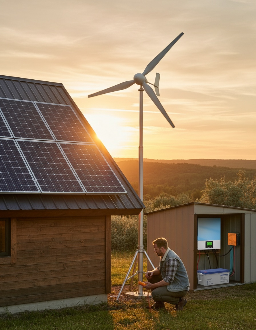 Kit solar-eólico off-grid: una solución híbrida para la generación autónoma de energía