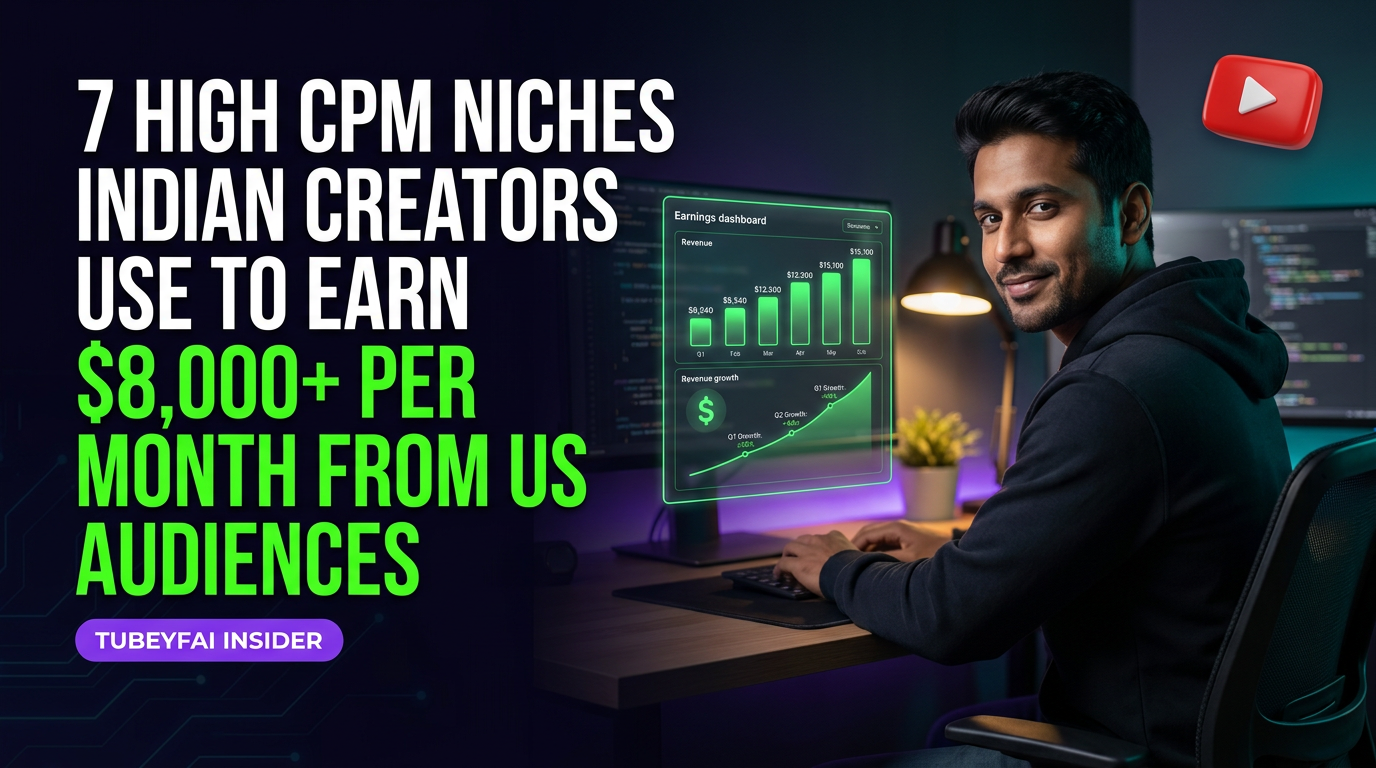 7 High CPM Niches Indian Creators Use to Earn $8,000+ Per Month from US Audiences