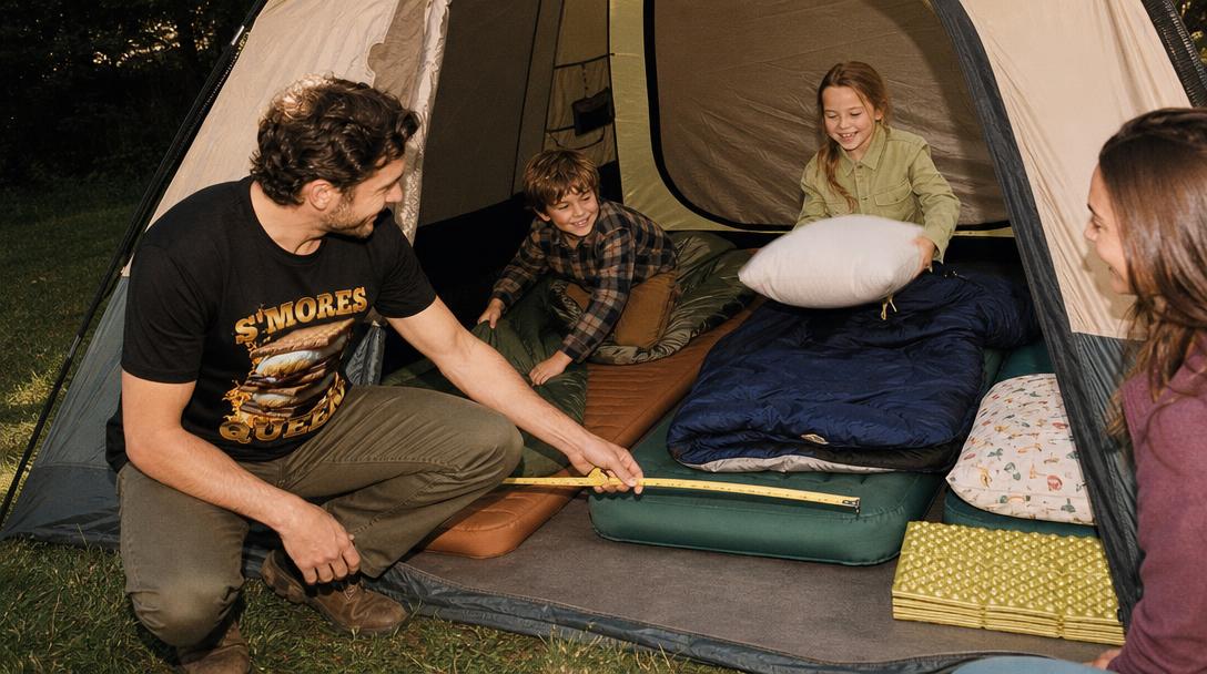 Sleeping pad R-value guide chart for temperature and conditions