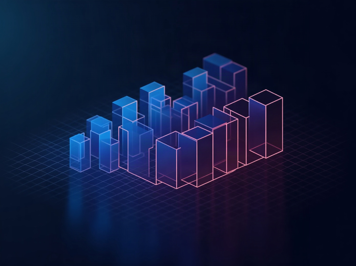 Abstract descending gradient across twelve segments illustrating compounding reliability loss
