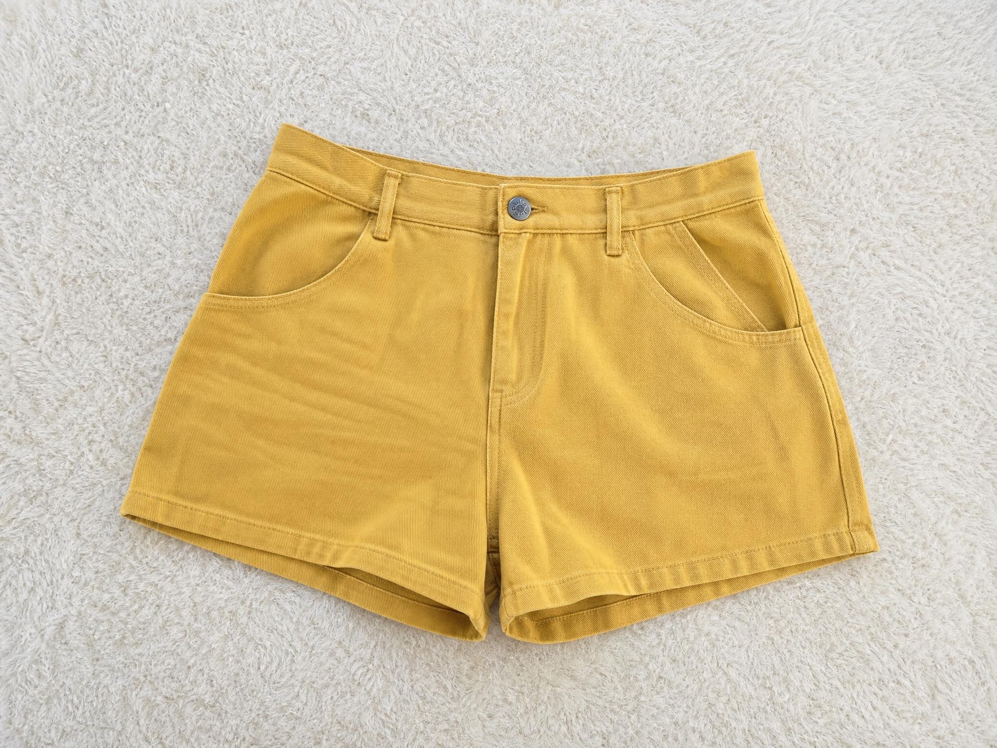 Mustard Yellow Cargo Shorts with Patch Pockets – Very Good