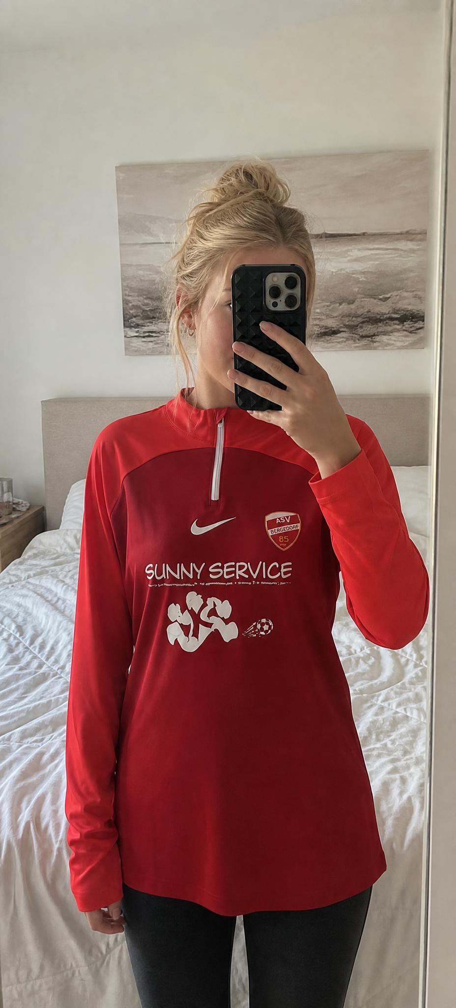 Nike Arsenal Red Quarter-Zip Long Sleeve Training Top