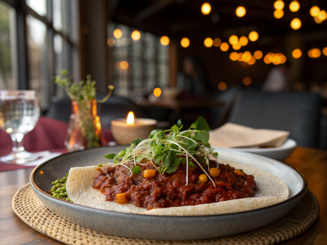 Ethiopian Misir Wot with Injera