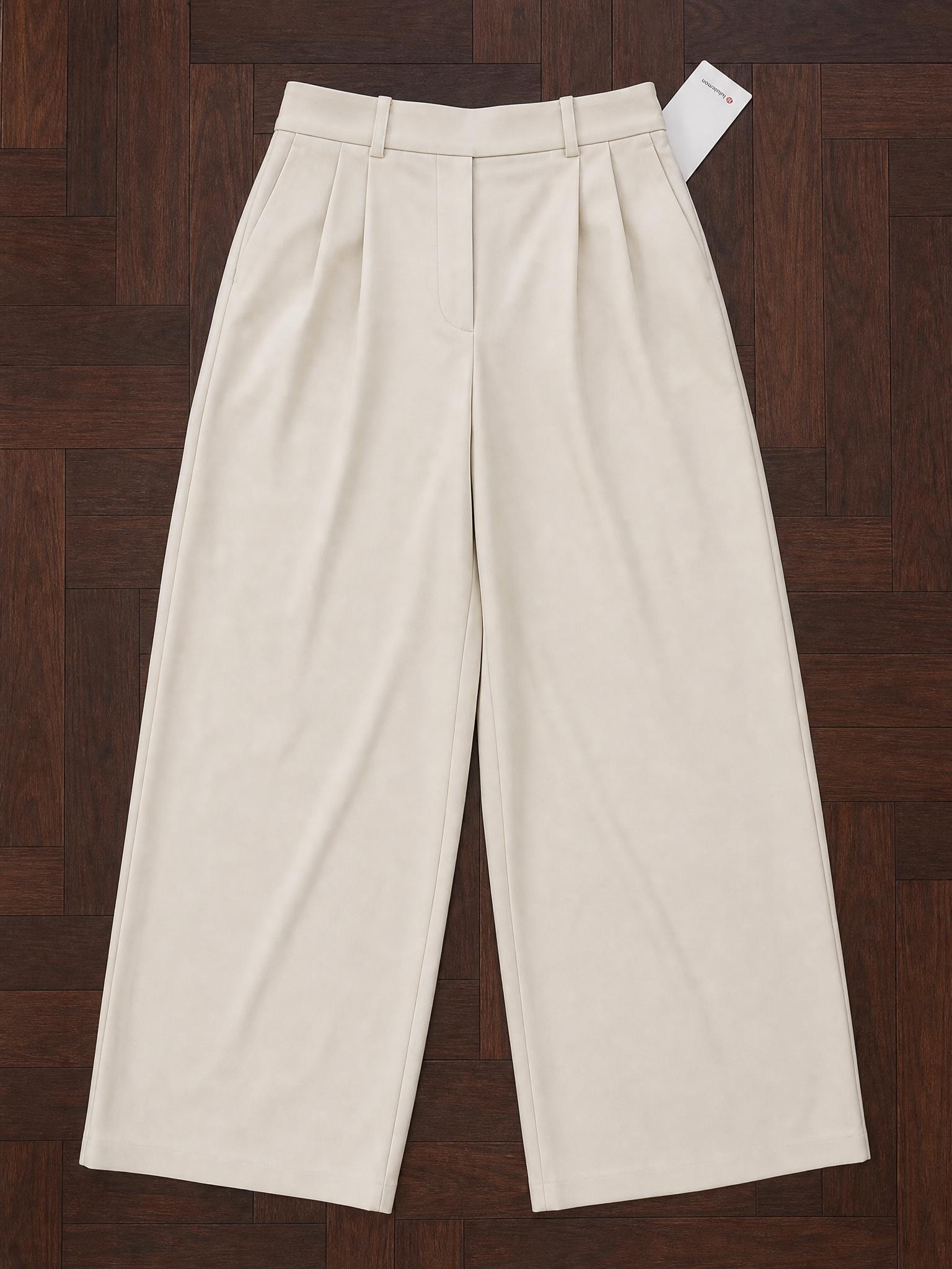lululemon Cream Wide-Leg Trousers New With Tags