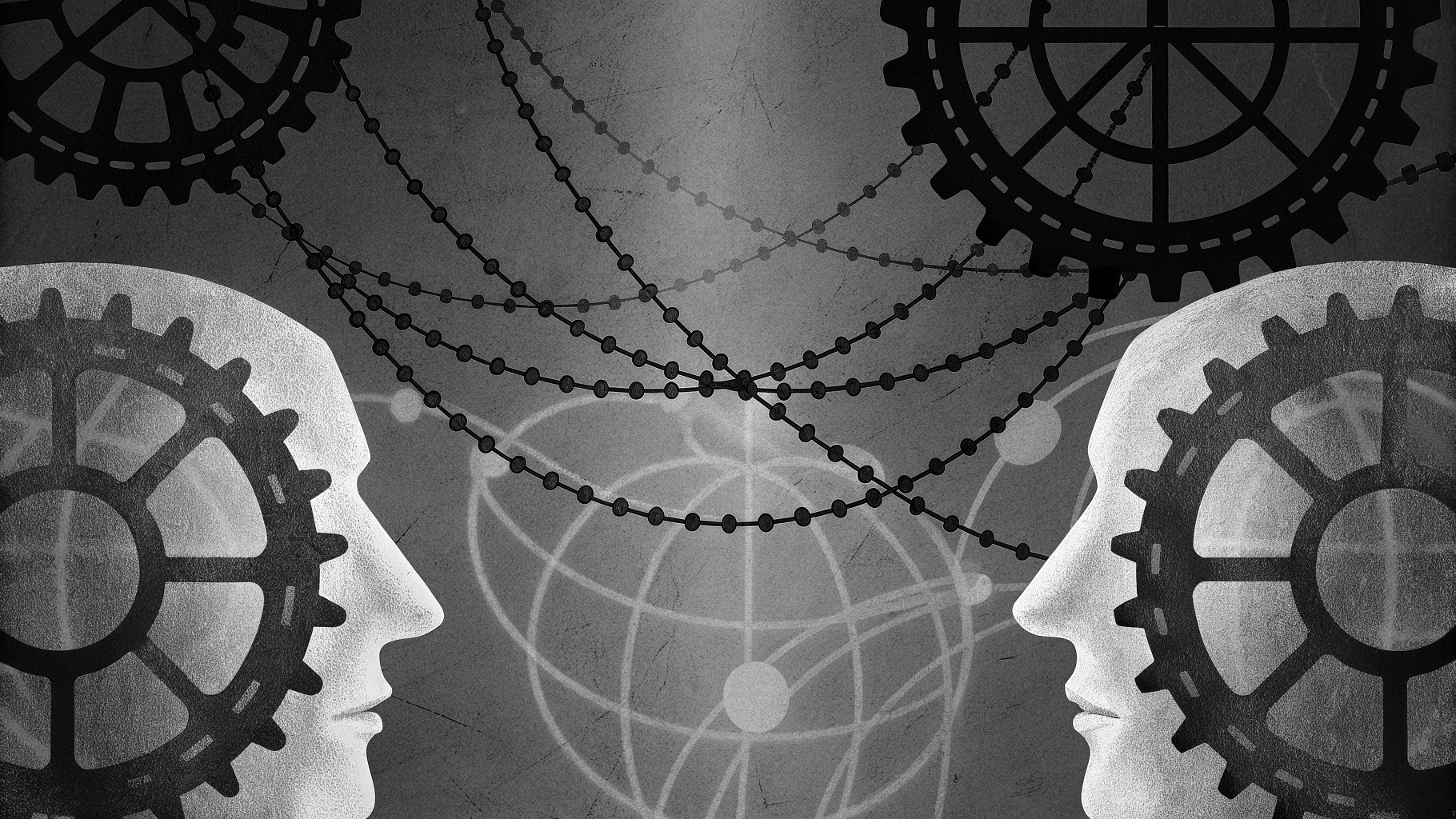 Illustration abstraite évoquant les risques liés à l’intelligence artificielle et sa régulation