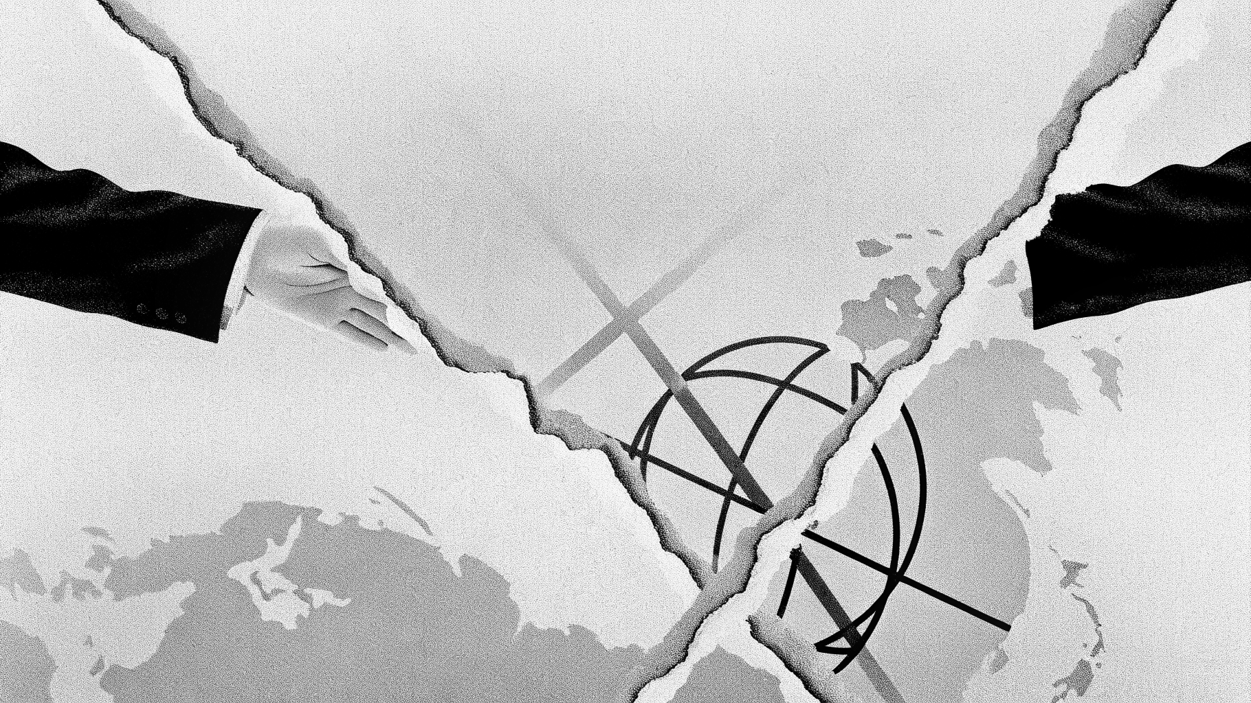 Illustration abstraite d’une lettre diplomatique sur fond de tension géopolitique entre l’Ukraine et la Russie