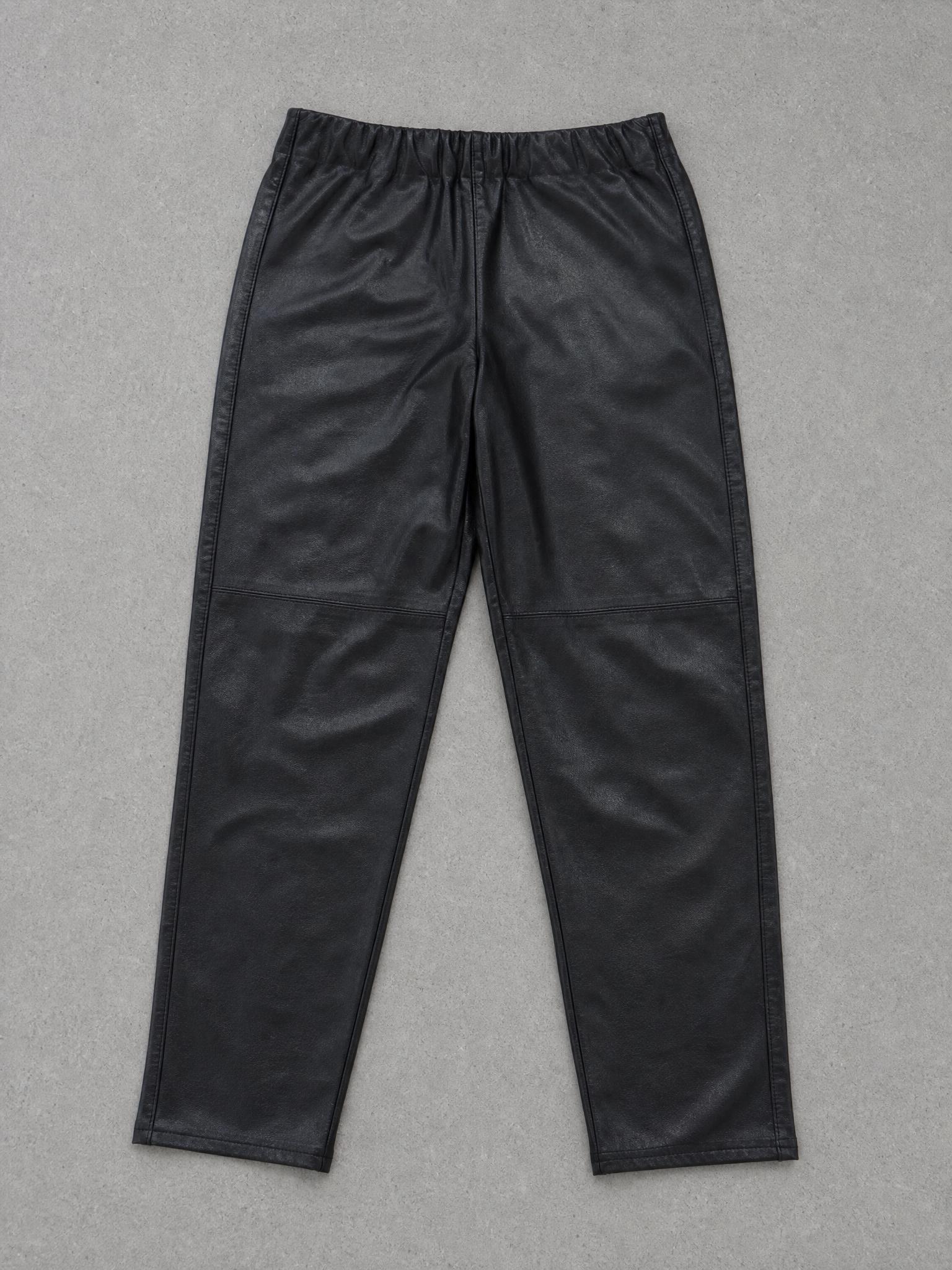 Black Faux Leather Panelled Trousers – Very Good