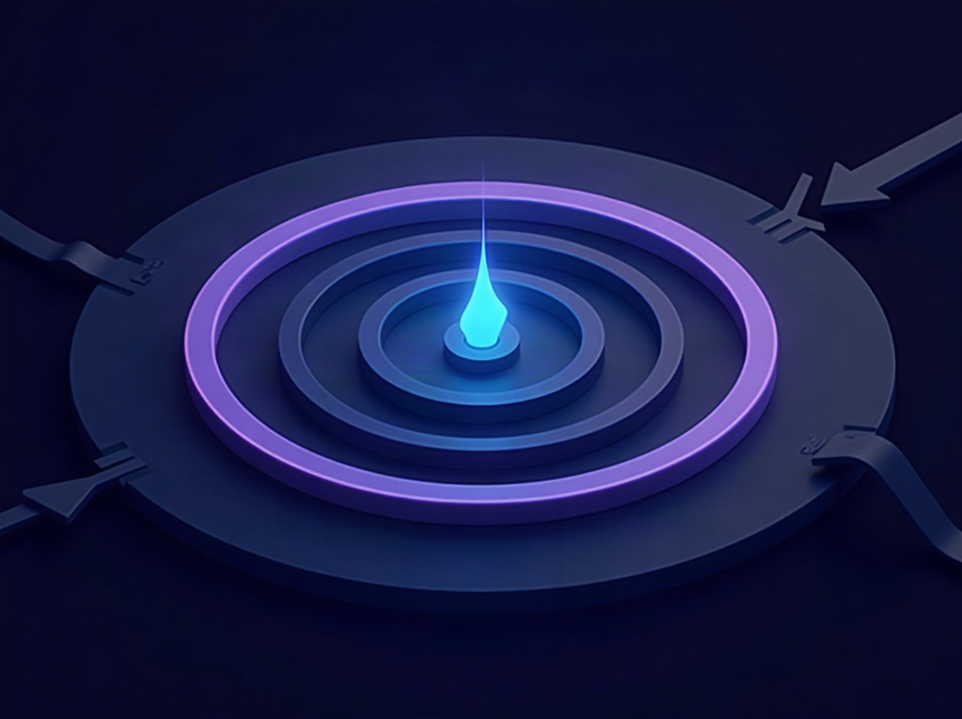Abstract illustration of a small approved action nested inside a much larger granted capability, with an arrow escaping outward