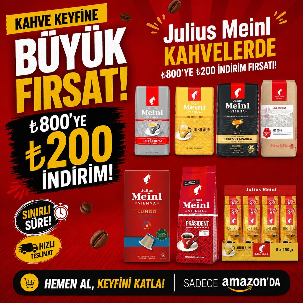 Julius Meinl Kahvelerde ₺800'ye ₺200 İndirim Fırsatı!