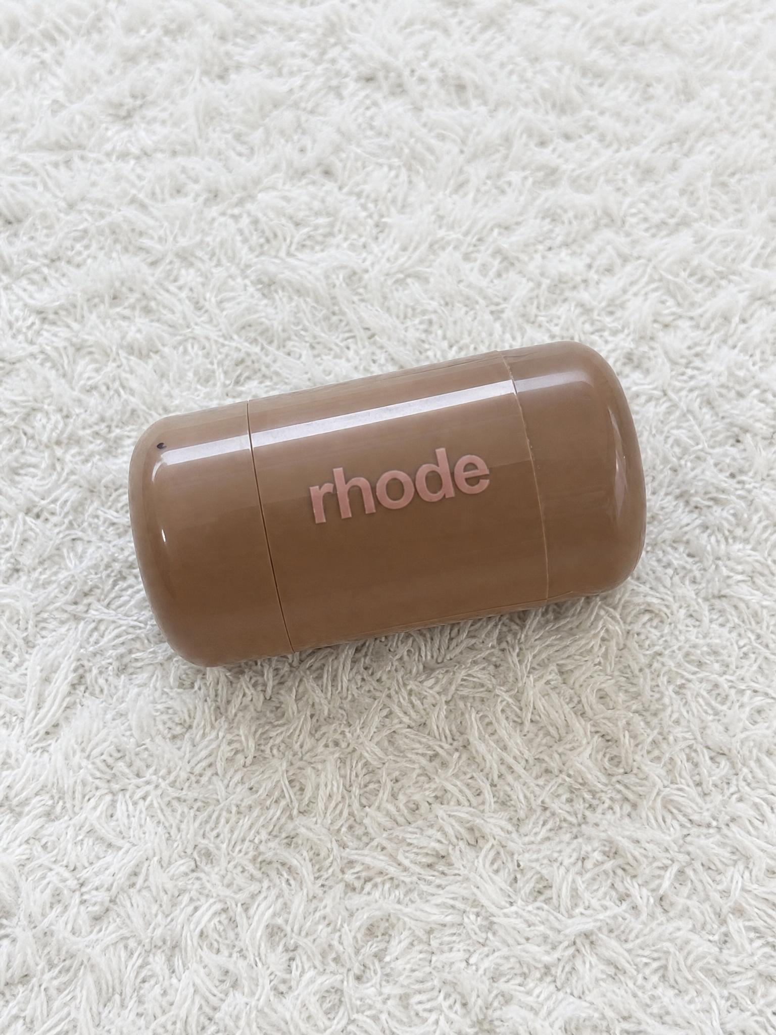 rhode taupe brown phone case with logo – very good condition