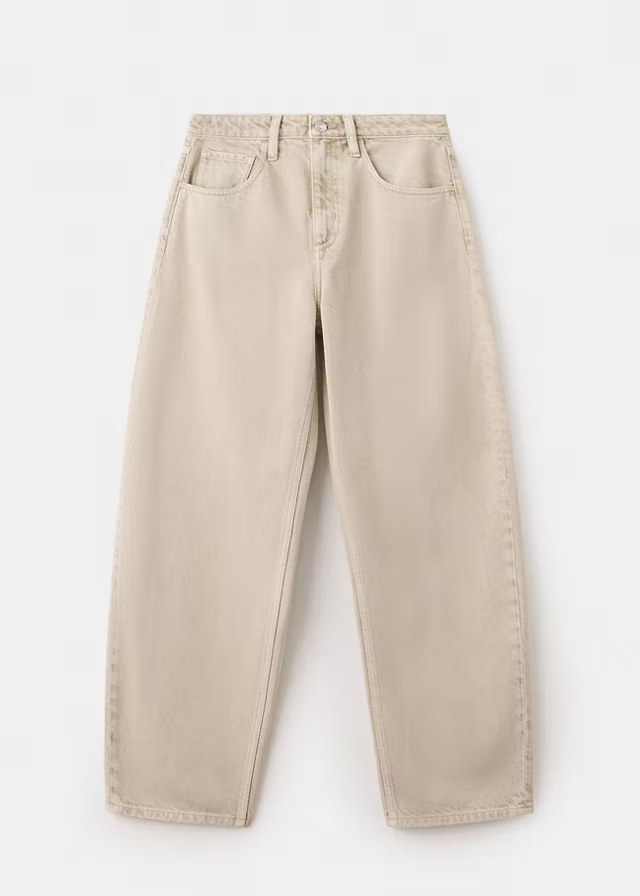 Mango, BALLOON JEANS WITH REGULAR WAIST
