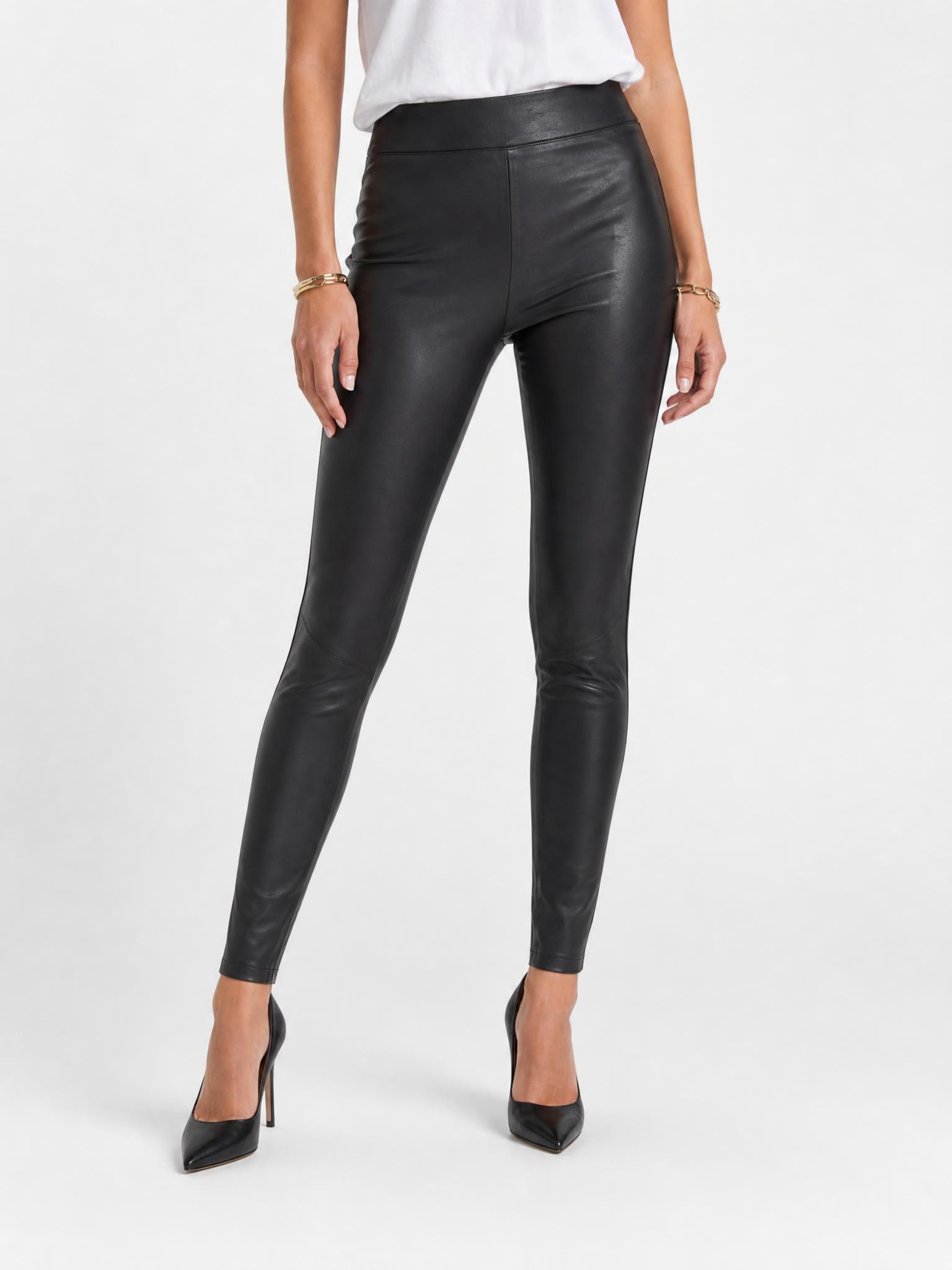 Black Faux Leather Look Skinny Trousers – Very Good