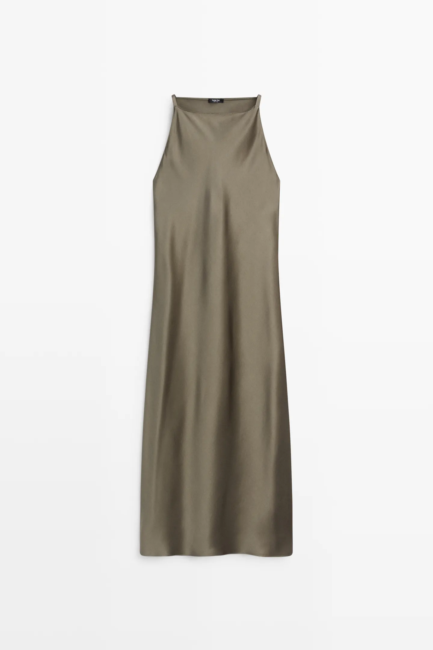 Massimo Dutti, SATIN FLOWING MIDI DRESS