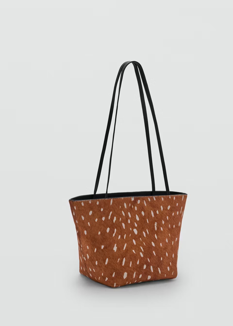 Mango, BAMBI-PRINT FUR SHOPPER BAG