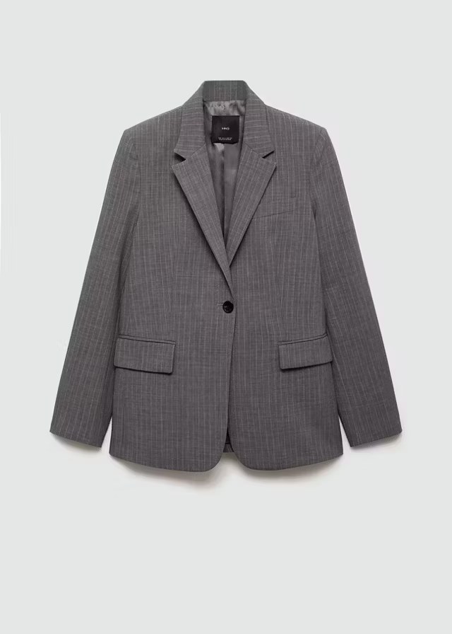 Mango, PINSTRIPE SUIT BLAZER