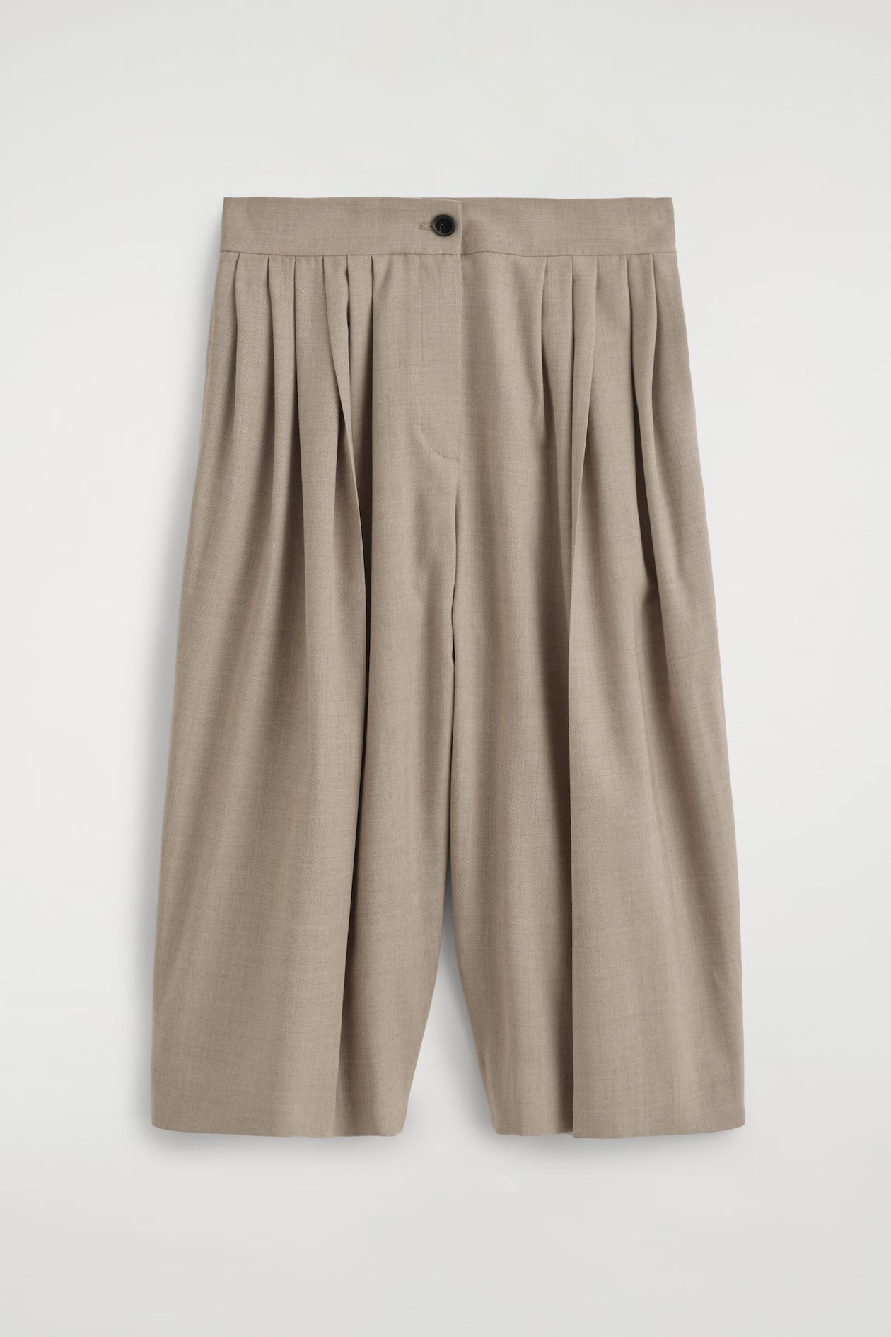 cos, PLEATED WOOL-BLEND CULOTTES