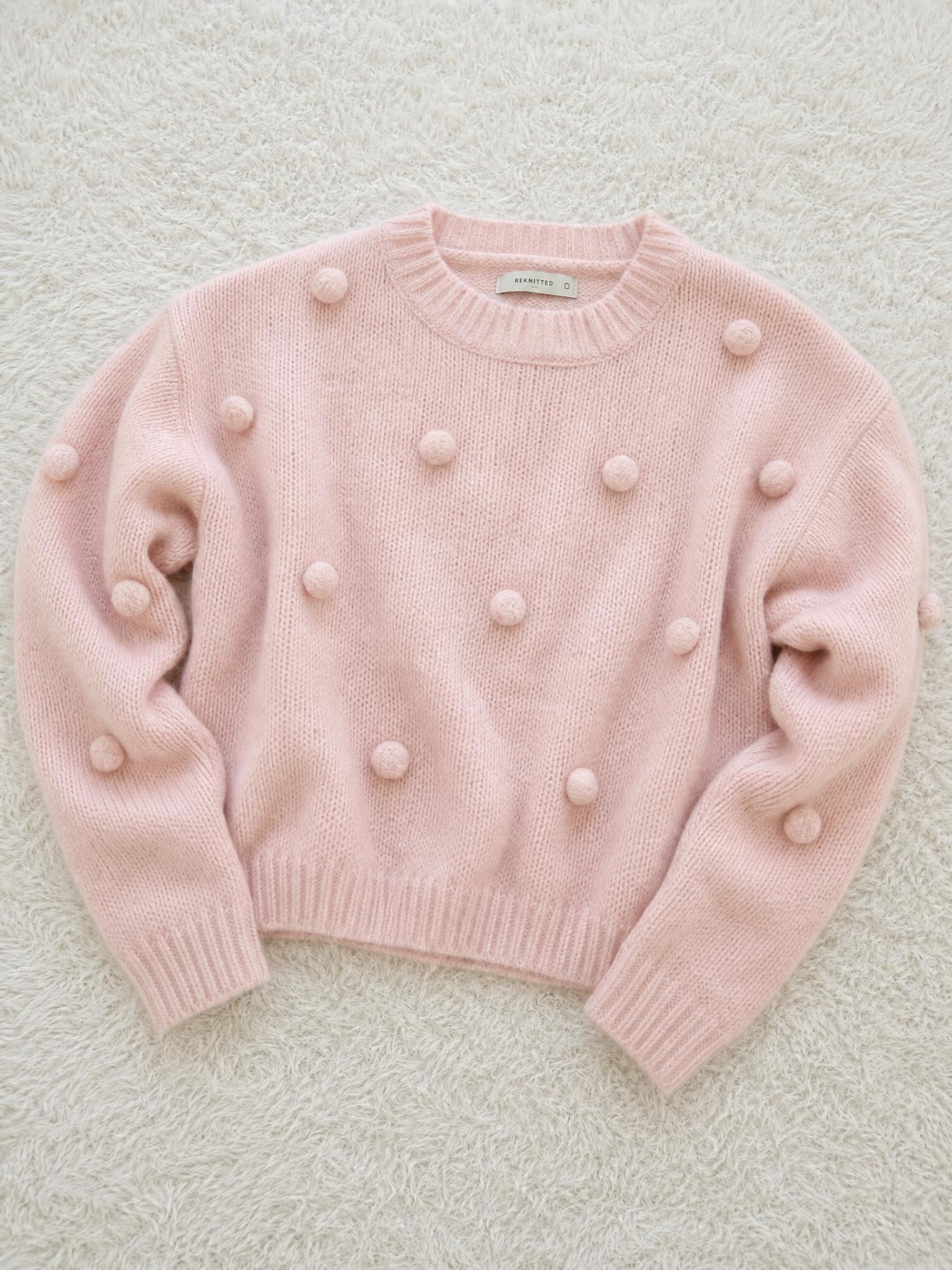 Reserved Pink Button-Up Knit Cardigan M Very Good