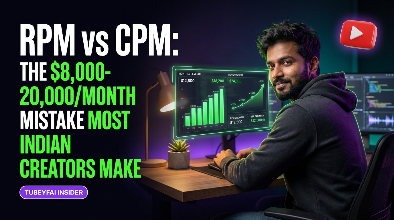 RPM vs CPM: the $8,000-20,000/Month Mistake Most Indian Creators Make