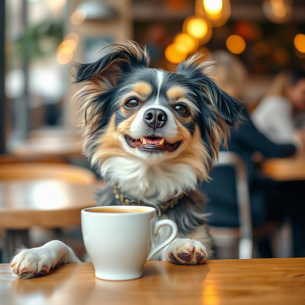 Rex bei der Kaffeepause