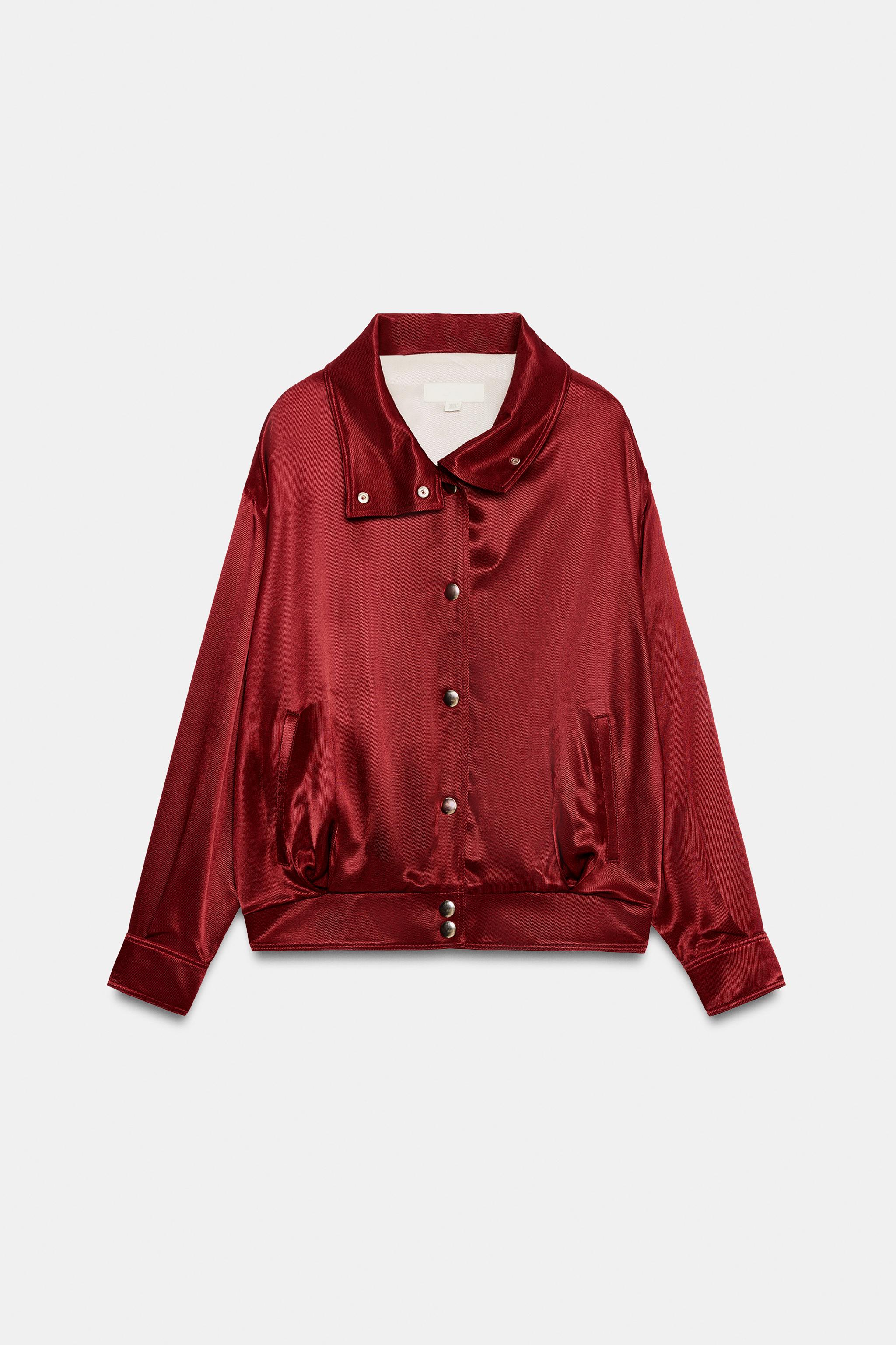 zara, STAND-UP COLLAR BOMBER JACKET