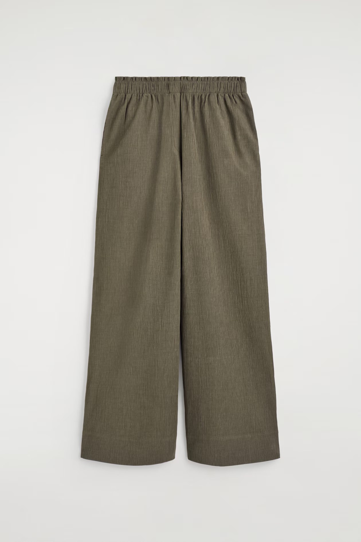 cos, CRINKLED-JERSEY WIDE-LEG PANTS